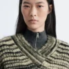 Maglione con scollo a V in misto mohair