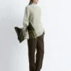 Maglione in lana merino con cuciture a contrasto