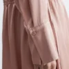 Mini abito con scollo a V e coulisse