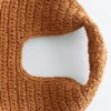 Mini borsa tote in paglia di carta