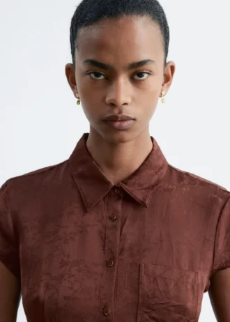 Miniabito a camicia in jacquard