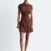 Miniabito a camicia in jacquard