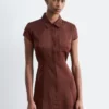 Miniabito a camicia in jacquard