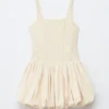 Miniabito a palloncino con corsetto
