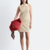 Miniabito polo in cotone a righe