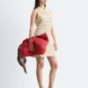 Miniabito polo in cotone a righe