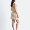 Miniabito polo in cotone a righe