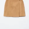 Minigonna in pelle scamosciata