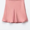Minigonna in viscosa con taglio sbieco