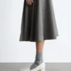 Mocassini con tacco in pelle
