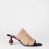 Mules in pelle impreziosite da perline