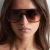 Occhiali da sole aviator oversize