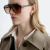 Occhiali da sole aviator oversize