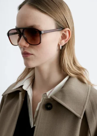 Occhiali da sole aviator oversize