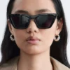 Occhiali da sole cat-eye angolari
