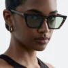 Occhiali da sole cat-eye angolari