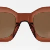 Occhiali da sole in acetato con montatura rettangolare