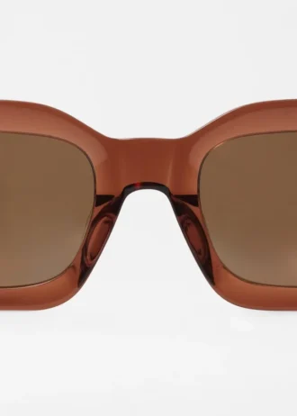 Occhiali da sole in acetato con montatura rettangolare