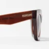 Occhiali da sole in acetato con montatura rettangolare