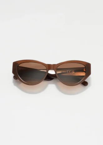 Occhiali da sole polarizzati in acetato con montatura cat-eye