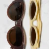 Occhiali da sole polarizzati in acetato con montatura cat-eye