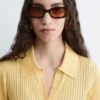 Top a maglia a coste