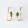 Orecchini a bottone con ear cuff