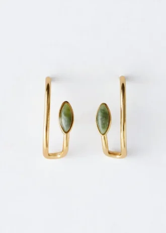 Orecchini a bottone con ear cuff