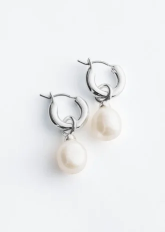 Orecchini a cerchio con perle d’acqua dolce