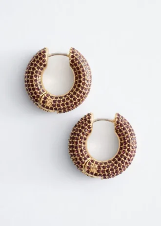 Orecchini a cerchio con strass