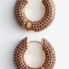 Orecchini a cerchio con strass