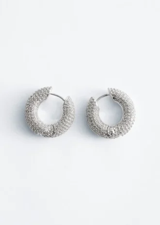 Orecchini a cerchio con strass