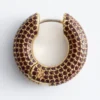 Orecchini a cerchio con strass
