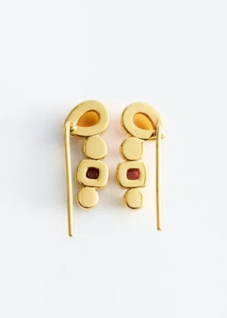 Orecchini a filetto con pietre multicolori