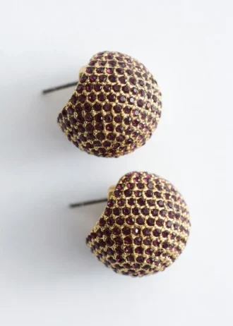 Orecchini a sfera con strass