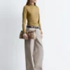 Pantaloni a gamba larga in twill