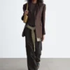 Pantaloni a zampa con coulisse