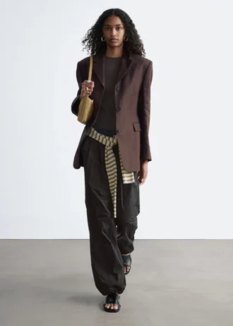 Pantaloni a zampa con coulisse