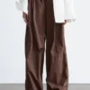 Pantaloni a zampa con coulisse