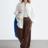 Pantaloni a zampa con coulisse