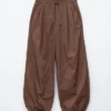 Pantaloni a zampa con coulisse