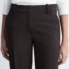 Pantaloni a zampa con piega a pressione