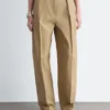 Pantaloni a zampa con pieghe
