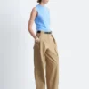 Pantaloni a zampa con pieghe