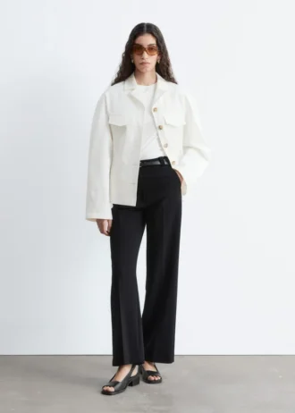 Pantaloni dritti con piega