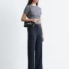 Pantaloni dritti con piega