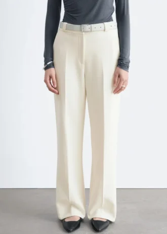 Pantaloni dritti con piega