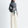 Pantaloni dritti con piega