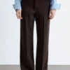 Pantaloni dritti con piega