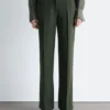 Pantaloni dritti con piega